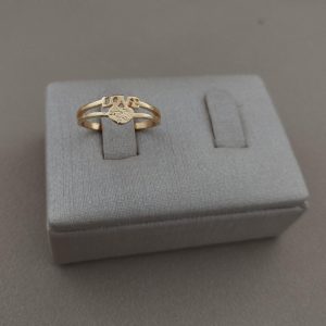 ANEL CORACAO E NOME LOVE BANHO DOURADO