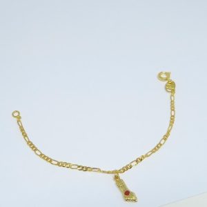 PULSEIRA UMA FIGA CORR ELOS BANHO DOURADO