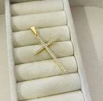 PINGENTE CRUCIFIXO CRAV. BANHO DOURADO