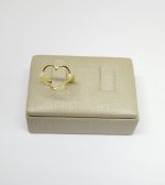 ANEL CORACAO VAZADO SM BANHO DOURADO