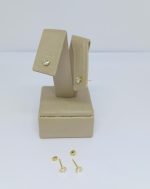 BRINCO BP ZIRC. CORACAO QUATRO GARRAS BANHO DOURADO