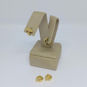 ARGOLA DE CLIQUE CRUZ CRAV. BANHO DOURADO