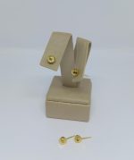 BRINCO BOLA 6MM RISC . BANHO DOURADO