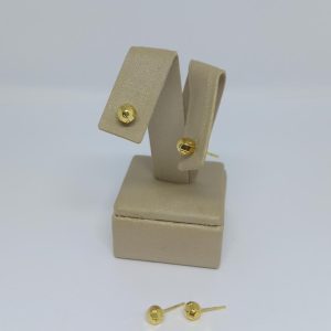 BRINCO BOLA 6MM RISC . BANHO DOURADO