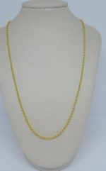 CORDAO 60CM ELO PORTUGUES BANHO DOURADO