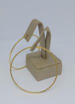 ARGOLA ENCAIXE FIO LISO BANHO DOURADO