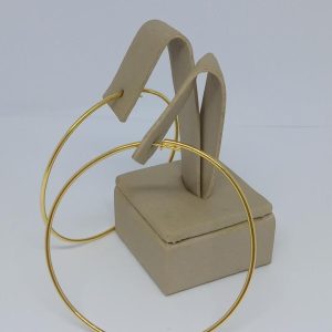 ARGOLA ENCAIXE FIO LISO BANHO DOURADO