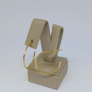 ARGOLA FIO ONDULADO BANHO DOURADO