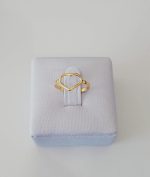 ANEL INFANTIL CORACAO VAZ. LISO BANHO DOURADO