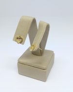 BRINCO CORACAO ZIRC. LATERIAS CRISTAL BANHO DOURADO