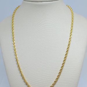 CORDAO BAIANO 60CM 3MM BANHO DOURADO