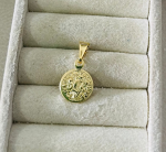 PINGENTE MED SAO BENTO 10MM BANHO DODURADO