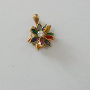 PINGENTE FLOR COLO C/ PONTAS BRUTO