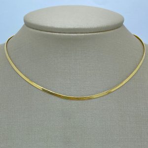 CHOKER MALHA 2.0 SM BANHO DOURADO