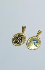 PINGENTE SOL MAR SAL BANHO DOURADO