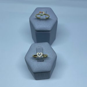 ANEL CORACAO CRAV. VAZ. BANHO DOURADO