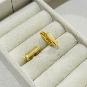 ARGOLA QUAD. LISA L12 BANHO DOURADO