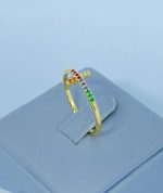 ANEL CRUCIFIXO CRAV BANHO DOURADO