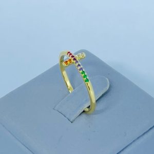 ANEL CRUCIFIXO CRAV BANHO DOURADO