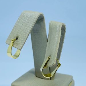 ARGOLA ESTAMPADA OVAL BANHO DOURADO