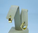 ARGOLA ESTAMPADA REDONDA BANHO DOURADO