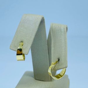 ARGOLA ESTAMPADA REDONDA BANHO DOURADO