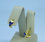 ARGOLA DA VOVO TRES PEDRAS BANHO DOURADO