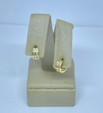 ARGOLA P DUAS FILEIRAS DEZ ZIRC. BANHO DOURADO