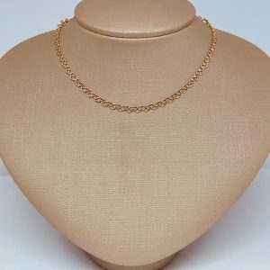 CHOKER CORACOES VAZADOS BANHO ROSE