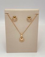 CONJUNTO CORACAO NOVE PEDRAS BANHO ROSE