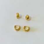 ARGOLA FRIZ E LISA 382 BANHO DOURADO