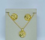 CONJUNTO ORGANICO CIRCULO BANHO DOURADO