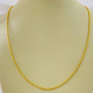 GARGANTILHA ELO PORTUGUES 40CM SM BANHO DOURADO