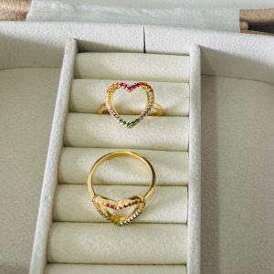 ANEL CORACAO VAZ. CRAV. SM BANHO DOURADO