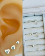 TRIO CORACAO LISO PRATA