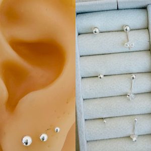 TRIO BOLINHA 2/3/4MM PRATA