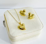 CONJUNTO FORM CORACAO ORG. BANHO DOURADO