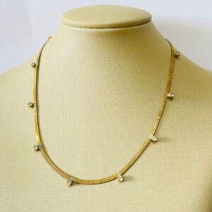 CHOKER 11 ZIRC. E MALHA BRUTO