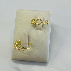 ANEL TREVOS VAZ. BANHO DOURADO