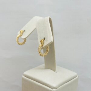 ARGOLA DE ENCAIXE FIO DETALHADO BANHO DOURADO