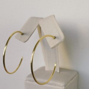 ARGOLA DE TUBO FINO C/ TARRA. BANHO DOURADO