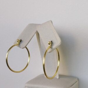 ARGOLA DE TUBO FINO BANHO DOURADO