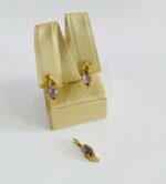 CONJUNTO ZIRC. LOSANGO 4 GARRAS BRUTO