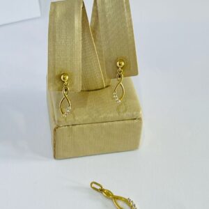 CONJUNTO TORCIDO COM 4 ZIRC. BRUTO