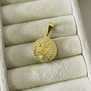 PINGENTE MED. SAO BENTO 13MM BANHO DOURADO