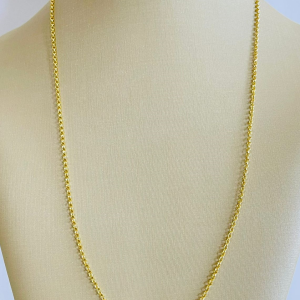 CORDAO ELO PORTUGUES P2.0 60CM BANHO DOURADO