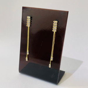 BRINCO DUAS CORR C/ ZIRC. SM BANHO DOURADO