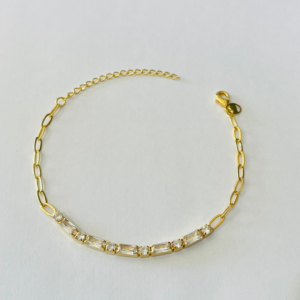 PULSEIRA ZIRCONIA 658 BANHO DOURADO