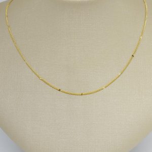 GARGANTILHA 45CM COM FRIZOS BANHO DOURADO