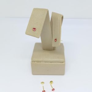 BR BP ZIRC CORACAO 3MM BANHO DOURADO